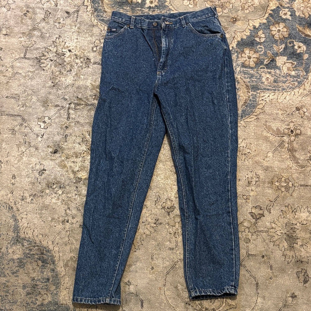 Vintage Lee Blue Denim Jeans with Brown Label